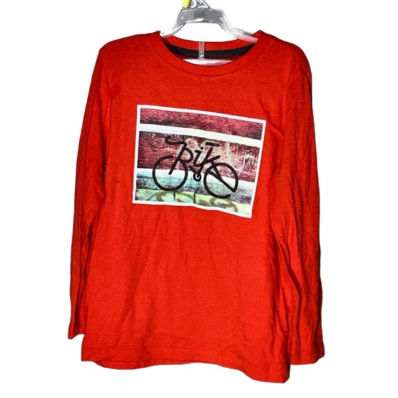 🆓 With Any Bundle 🆓 Old Navy Bike L/S Print Shirt. Size 6/7 - Picture 1 of 4